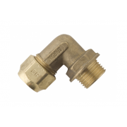 Spartan Male Elbow Flanged With Nut 15mm Brass DR - EMFD15